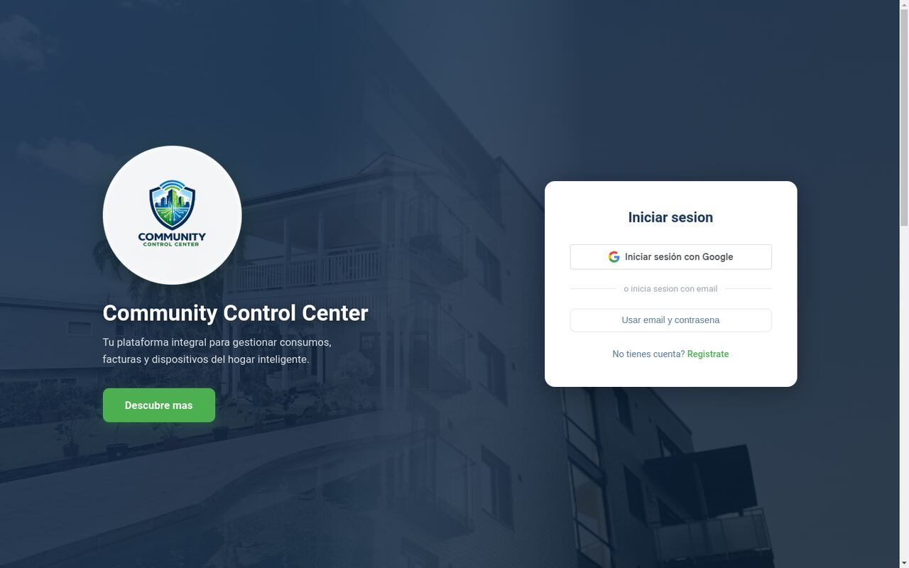 Community Control Center — screenshot