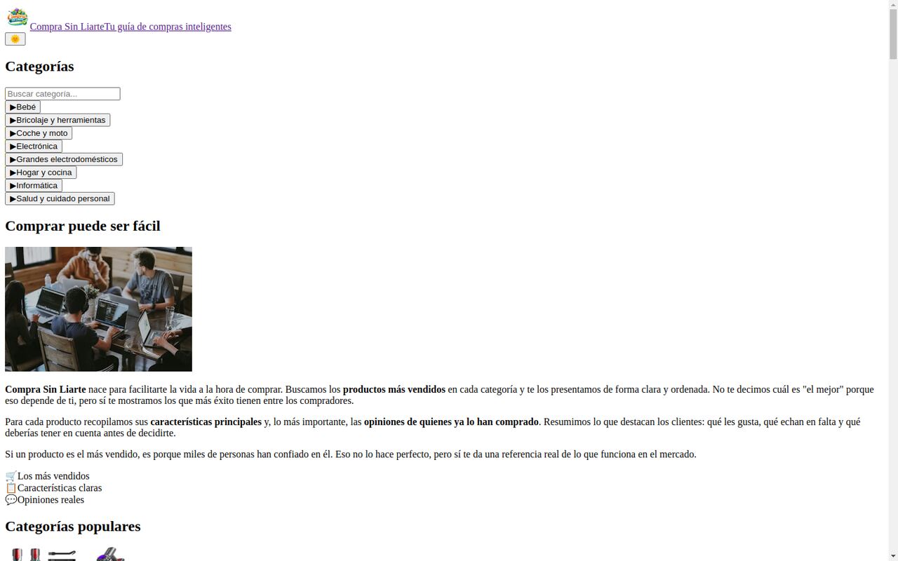 Compra Sin Liarte — screenshot