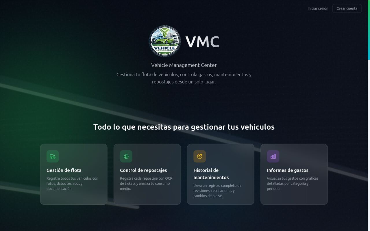 Vehicle Management Center — screenshot